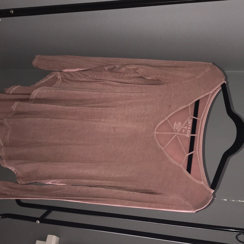 beige/pink long sleeve